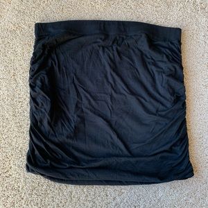 Splendid Black Ruched Mini Skirt